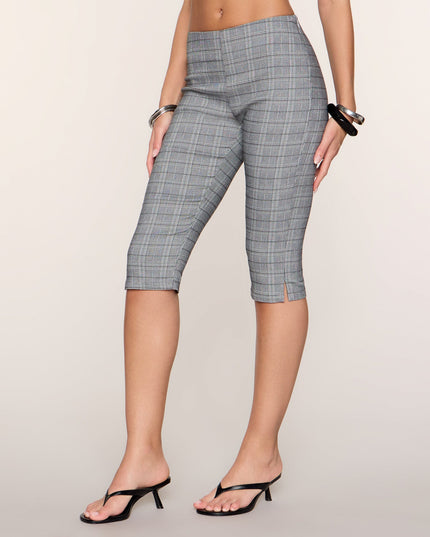 Plaid Attitude Mid-Rise Capri Pants