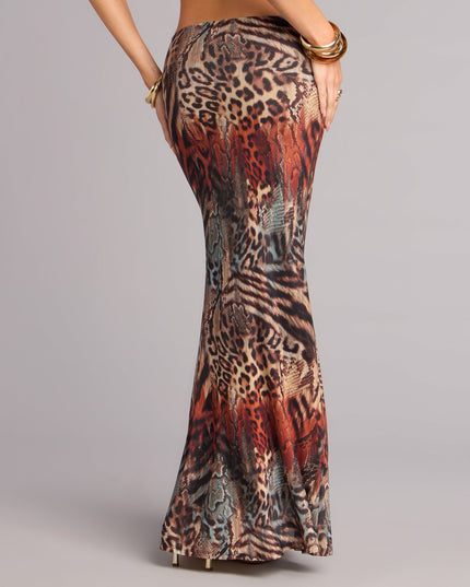 Untamed Vibes Animal Print Maxi Skirt