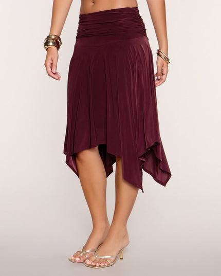 Trendy Moves Hanky Hem Midi Skirt