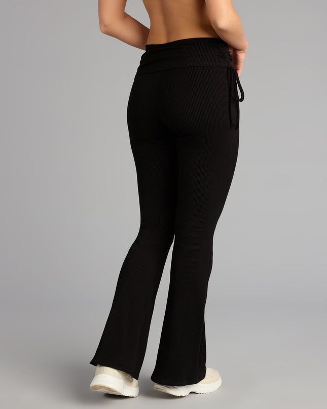 Lounge Goals Rib Knit Flare Pants