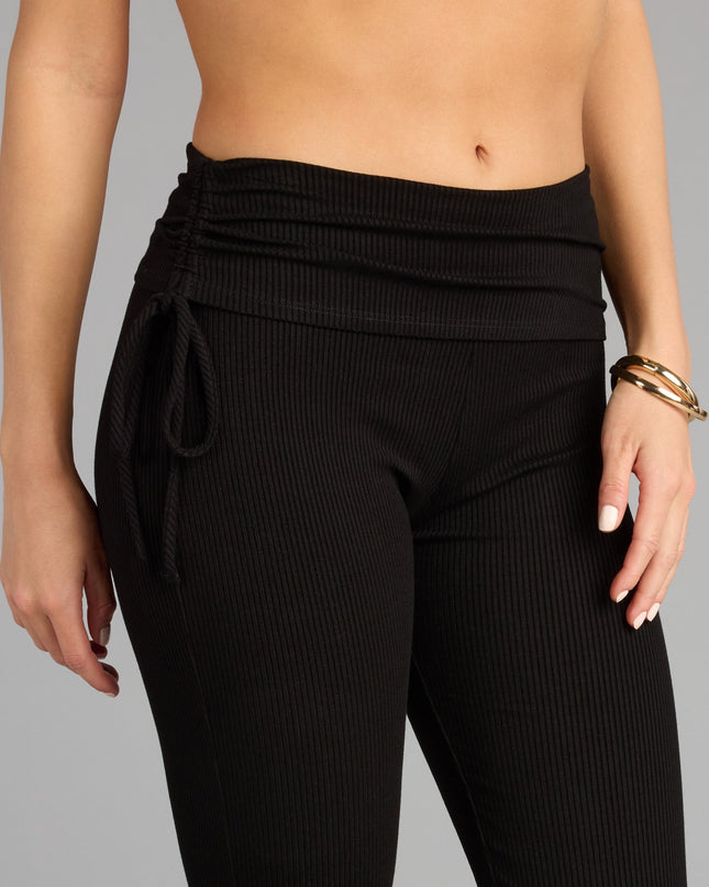 Lounge Goals Rib Knit Flare Pants