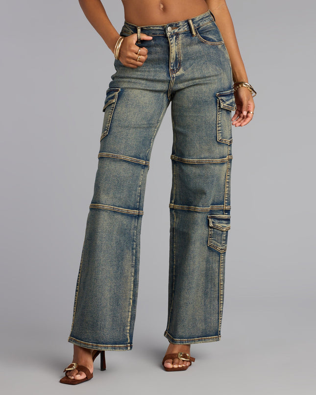 Off Duty Cargo Denim Pants