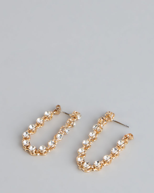 Caught Staring Rhinestone Front-To-Back Earrings