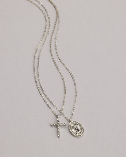 Dainty Blessings Cross Pendant Necklace