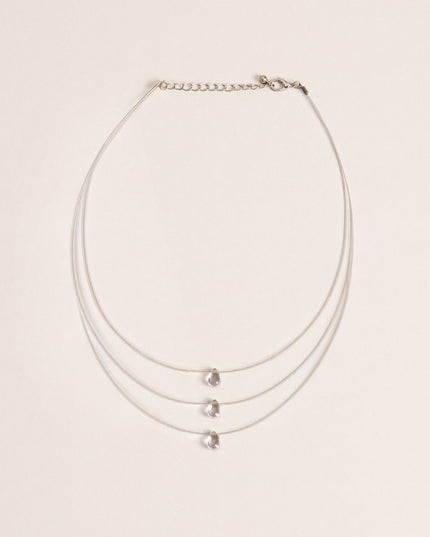 Glass Glow Triple Strand Necklace