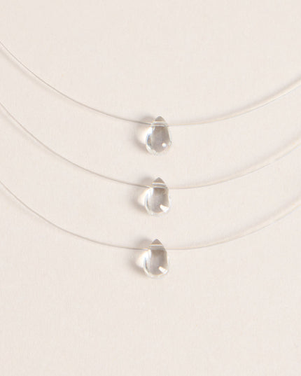 Glass Glow Triple Strand Necklace