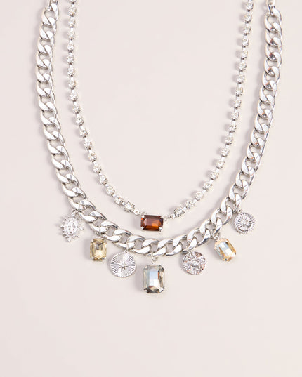 Charm Stack Layered Necklace