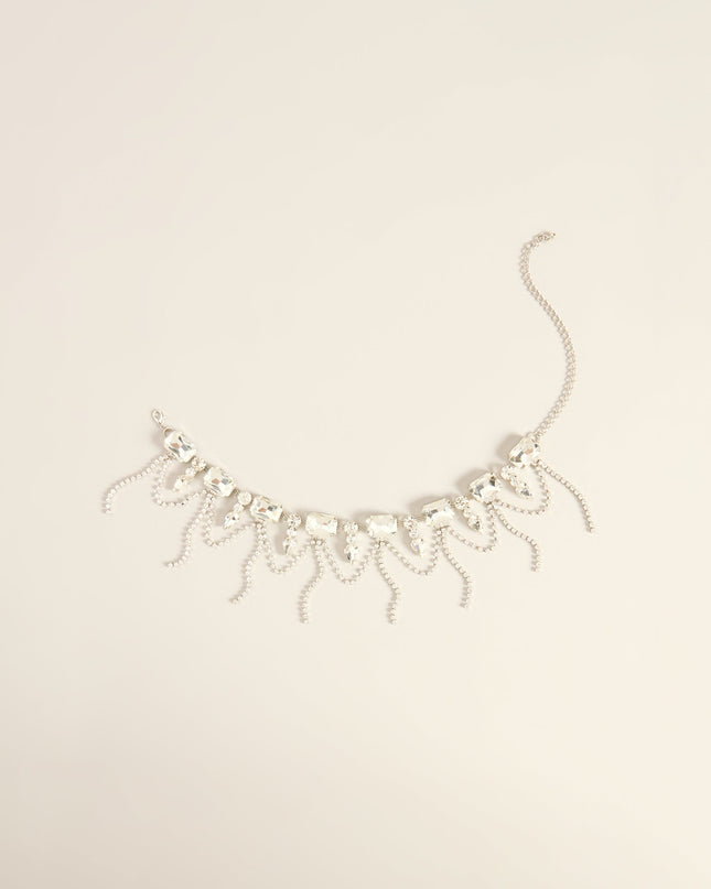 Drip Detail Rhinestone Choker Necklace