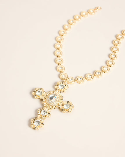 Cross The Line Statement Necklace