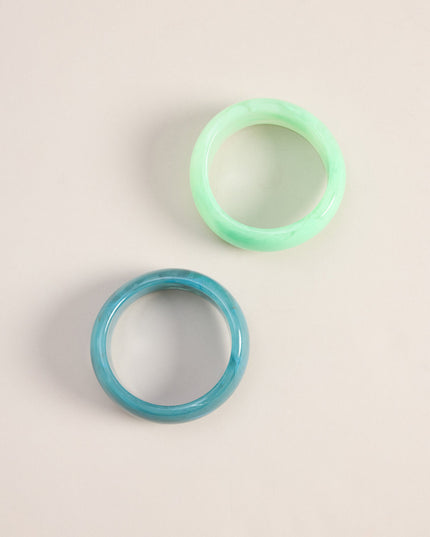 Trendy Style Resin Bangle Bracelet Set