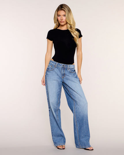 Casual Styling Short Sleeve Crew Neck Bodysuit
