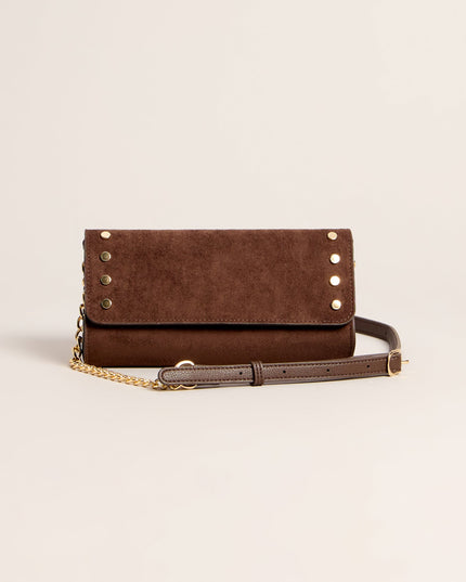 City Stud Suede Studded Crossbody Bag
