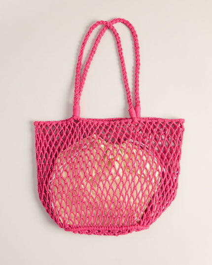 Casual Trendsetter Open Weave Tote Bag
