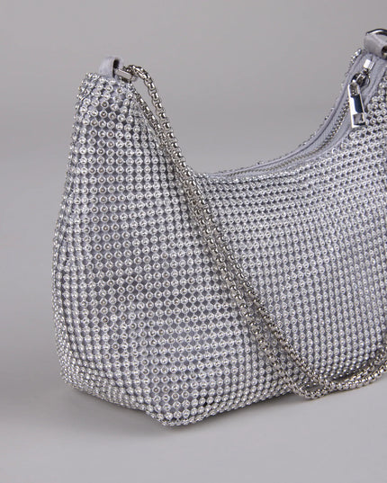 Glamour Girlie Rhinestone Mesh Shoulder Bag