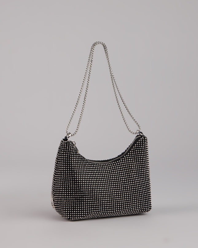 Glamour Girlie Rhinestone Mesh Shoulder Bag
