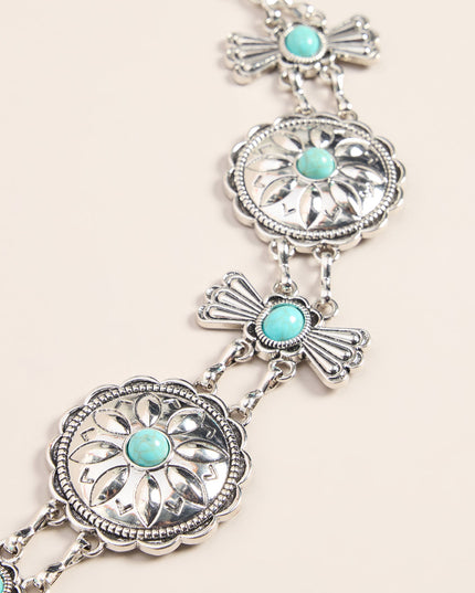 Statement Styling Stone Concho Chain Belt