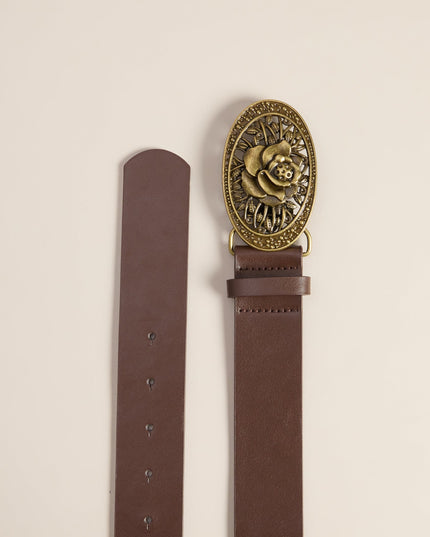 Rose Rodeo Vintage Floral Buckle Belt