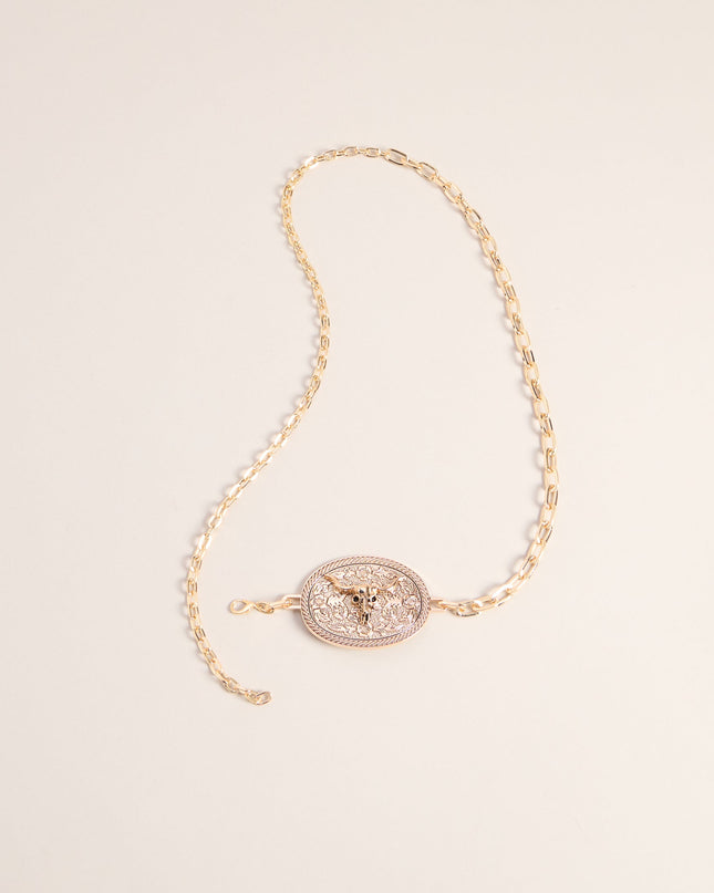 Wild West Longhorn Chain Belt