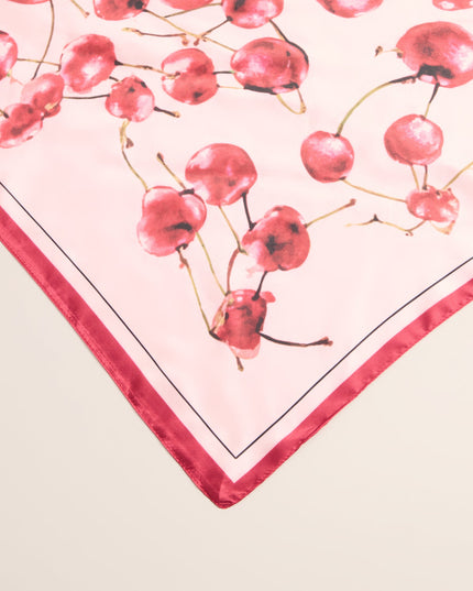 Cherry On Top Printed Satin Scarf
