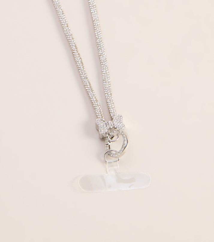Call Me Sparkly Rhinestone Phone Strap