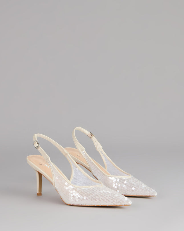 Shimmer Point Slingback Pumps