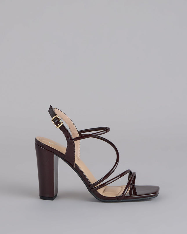 Sleek Lines Strappy Block Heels