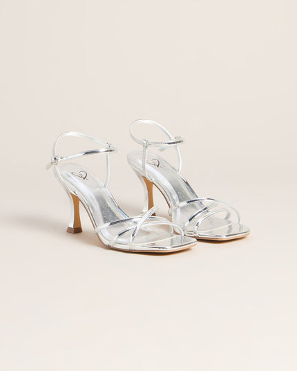Shine Hour Metallic Strappy Stiletto Heels