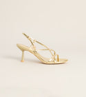 On Vacay Sea Shell Charm Metallic Heels