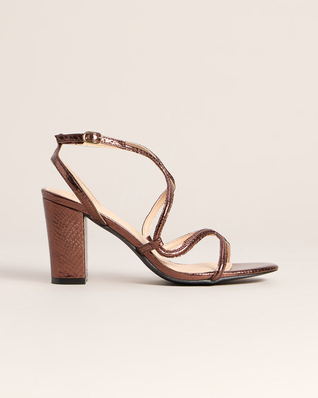 Made You Look Snake Block Heels