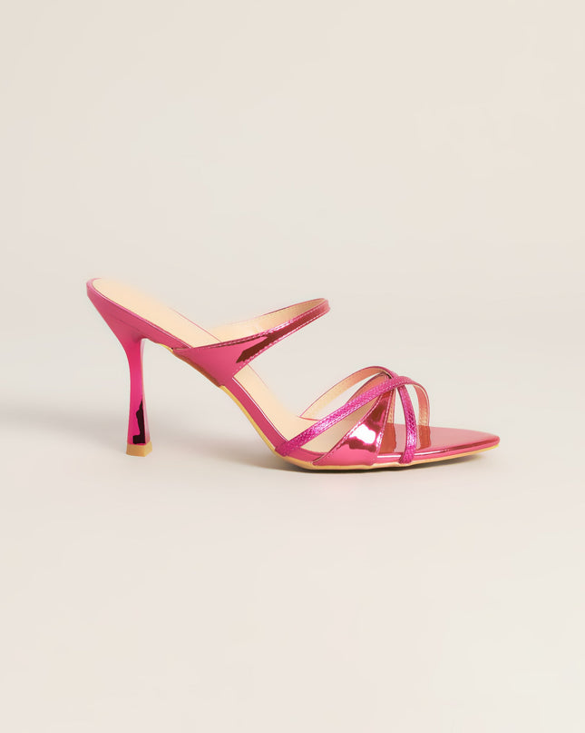 Make It Memorable Metallic Mule Heels