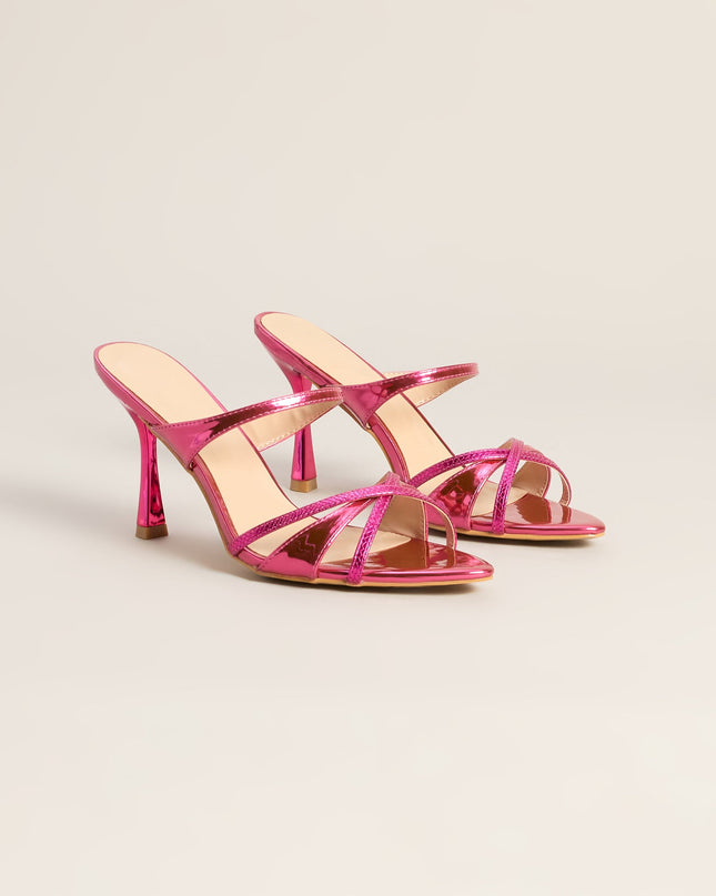 Make It Memorable Metallic Mule Heels