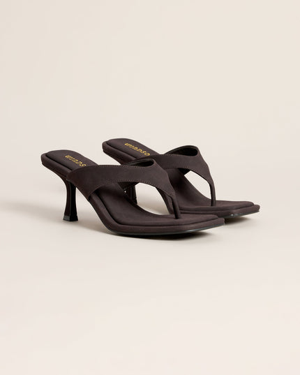 Going Somewhere Suede Thong Kitten Heels
