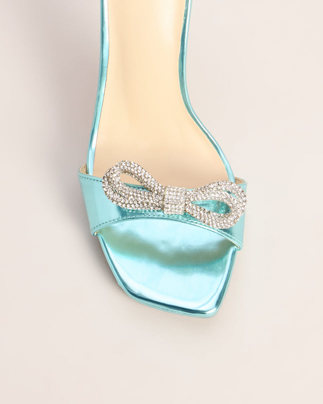 Spiral Sparkle Bow Stiletto Heels