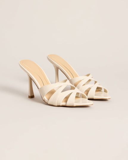 Glossed Over Strappy Patent Mules