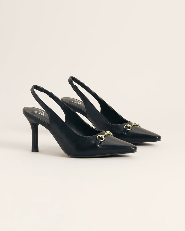 Polished Plans Horsebit Slingback Heels