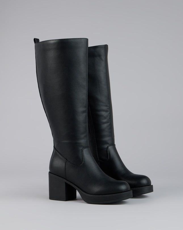 Style made simple with the Steppin Up Block Heel Knee High Boots, trendy women’s shoes that take your outfit from basic to bold in one step.