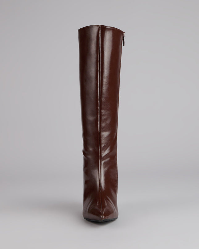 Style made simple with the Sleek Stance Faux Leather Stiletto Boots, trendy women’s shoes that take your outfit from basic to bold in one step.