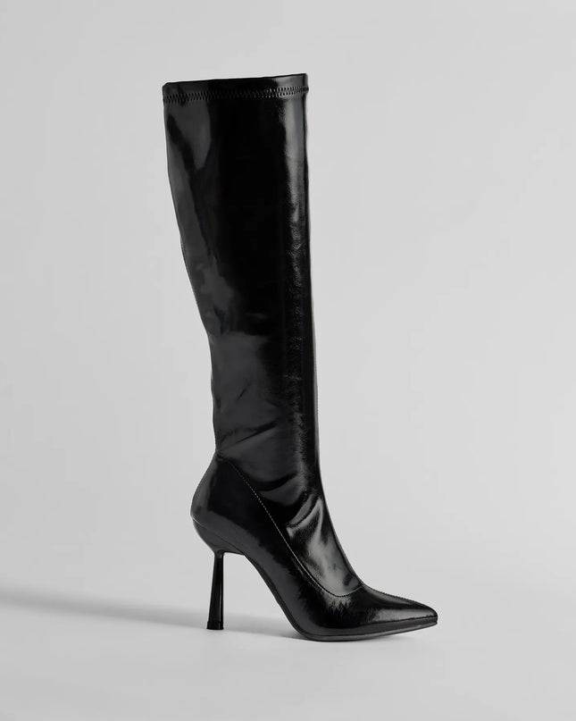 Major Strut Faux Leather Knee-High Stiletto Boots