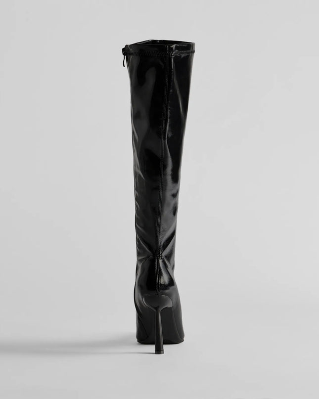 Major Strut Faux Leather Knee-High Stiletto Boots