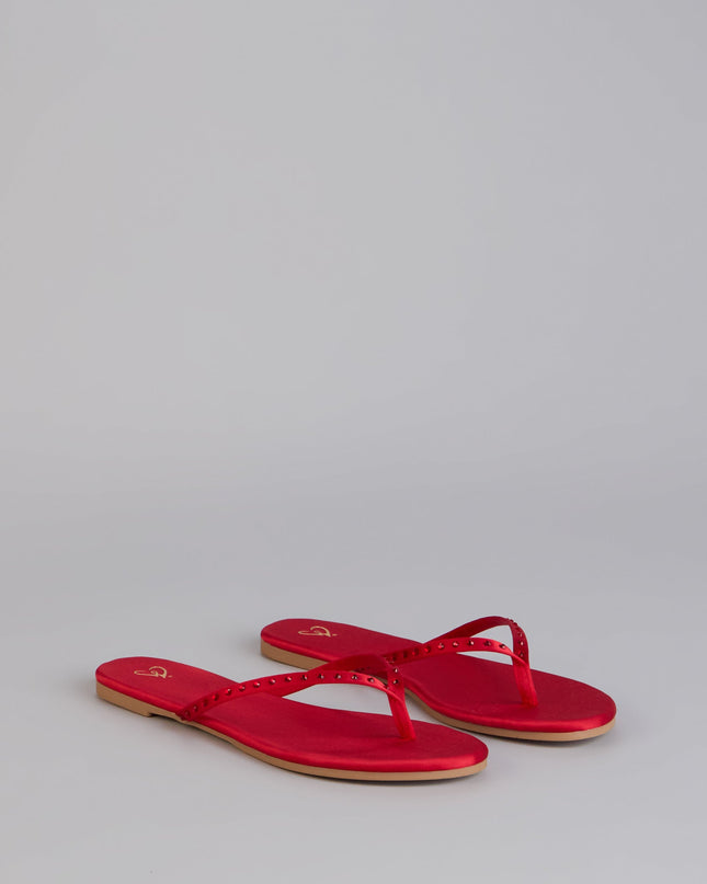 Casual Glow Satin Thong Sandals