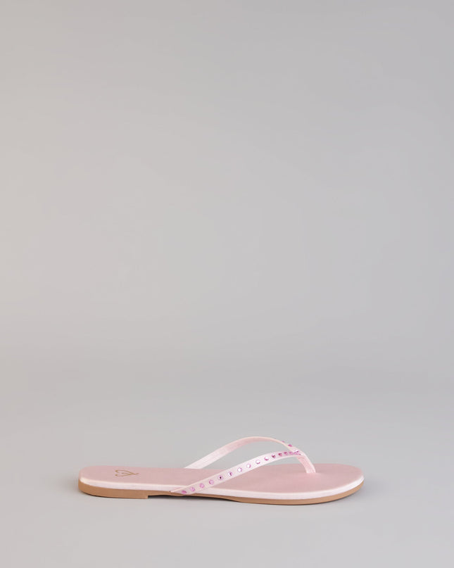 Casual Glow Satin Thong Sandals
