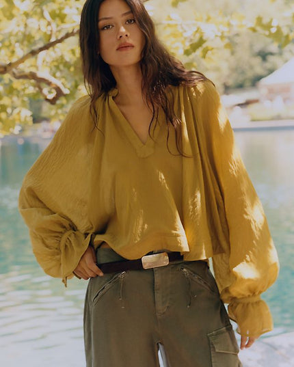 By Anthropologie Women's Semi-Sheer Swing Blouse