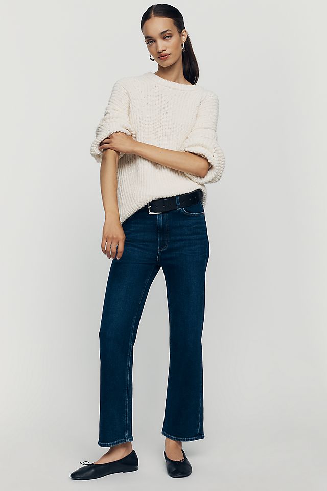 PAIGE Anessa Women's High-Rise Straight Jeans Basilica