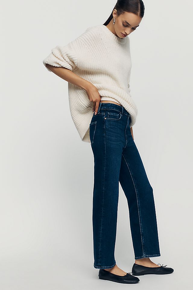 PAIGE Anessa Women's High-Rise Straight Jeans Basilica