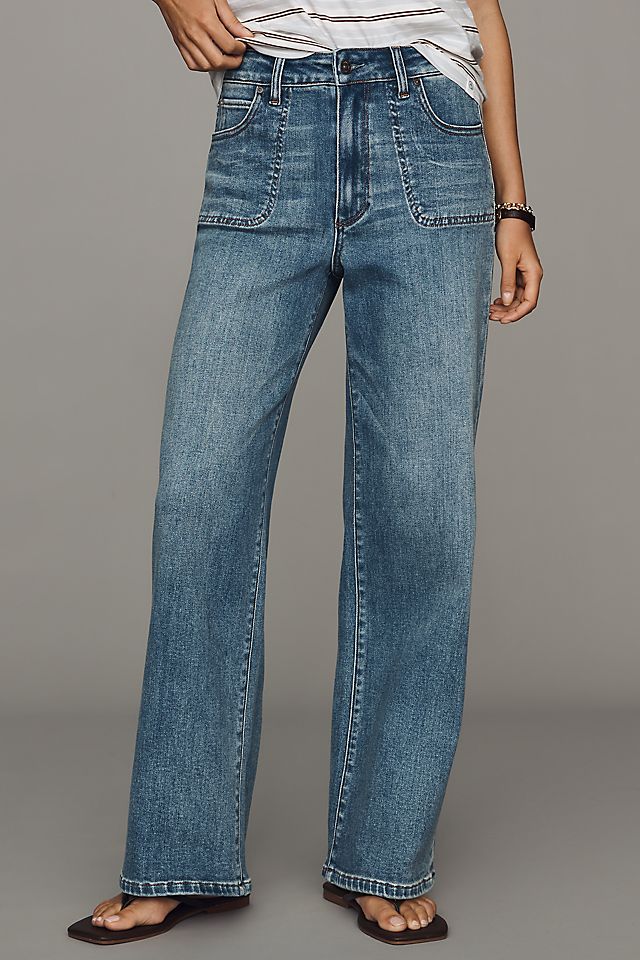 PAIGE Anessa Women's High-Rise Wide-Leg Jeans