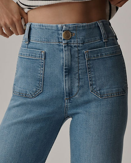 Maeve Colette Women's High-Rise Wide-Leg Cropped Jeans