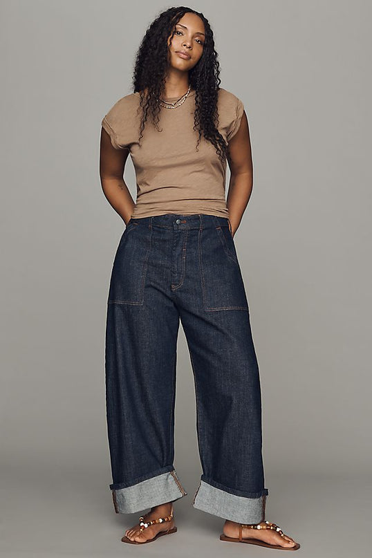 Pilcro Kayden Women's High-Rise Carpenter Barrel Jeans