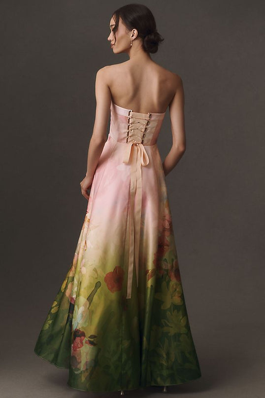 BHLDN Kira Women's Strapless Satin Maxi Dress