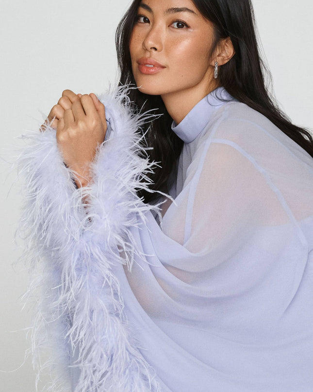 fp2-color:431|Hutch Feathered Women's Satin Kaftan Maxi Dress — Misty Blue — 3