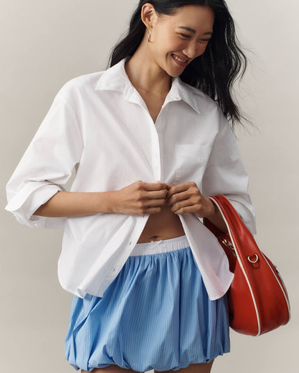 fp2-color:010|Maeve Shrunken Bennet Women's Buttondown Shirt — White — 2